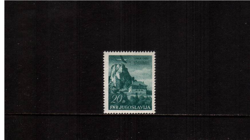 AIR - International Mountaineering Association<br/>
20d Blue-Green - The top value to the set lightly mounted mint.