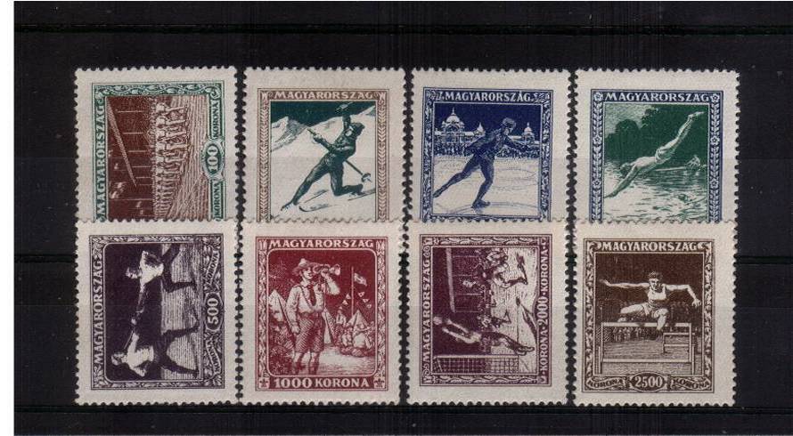 Sports Association Fund<br/>
set of eight lightly mounted mint.<br/>
SG Cat 110.00