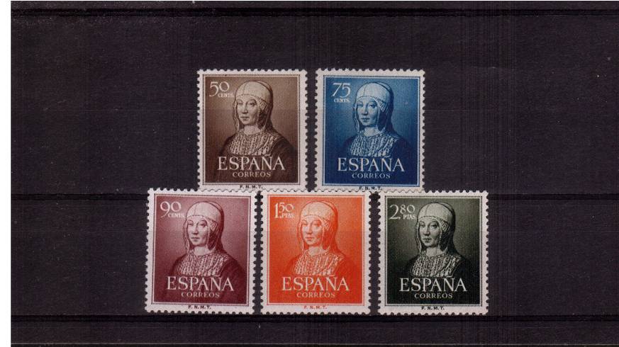 Fifth Centenary of Birth of Isabella<br/>
A fine lightly mounted mint set of five.<br/>
SG Cat 60.00 
