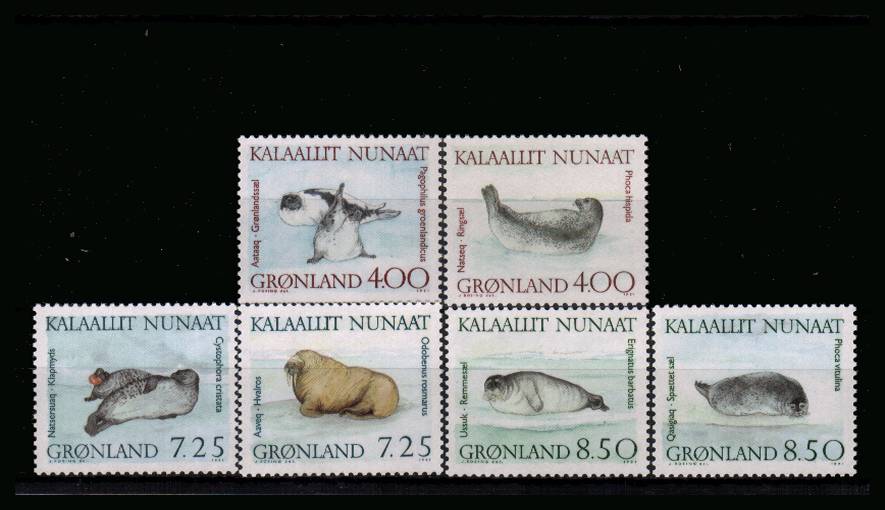 Marine Mammals set of six superb unmounted mint