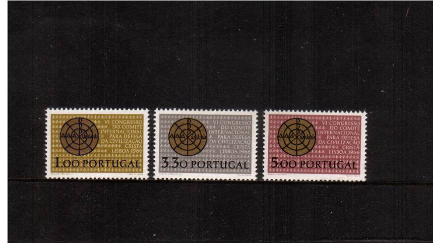 Defence of Christian Civilisation Congress<br/>
An unmounted mint set of three with minor gum fault. SG Cat 14