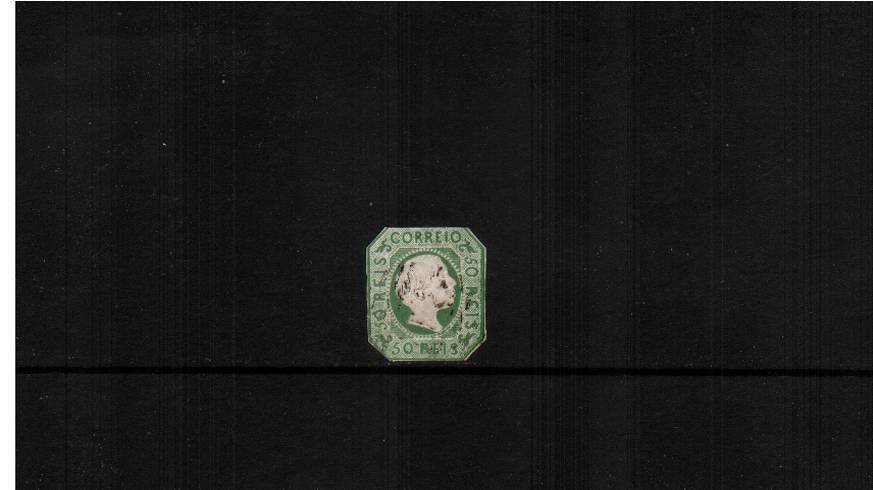 50r Yellow-Green<br/>
A lightly used cut round single. SG Cat 110