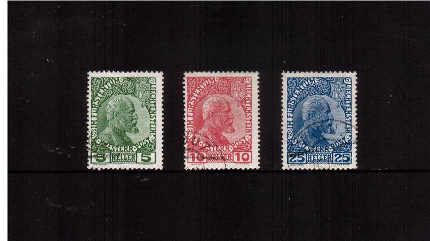 A superb fine used set of three on Thick Surfaced Paper. SG Cat 120
<br/><b>QAQ</b>