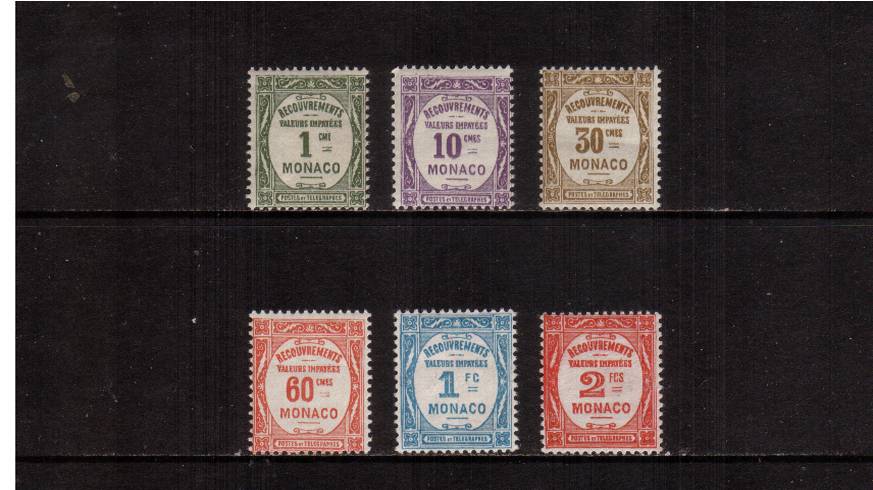 The POSTAGE DUE set of six very, very lightly mint. SG Cat 225