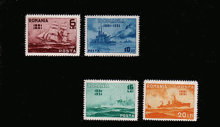 50th Anniversary of Romanian Navy.<br/>A superb unmounted mint set of four. SG Cat 65