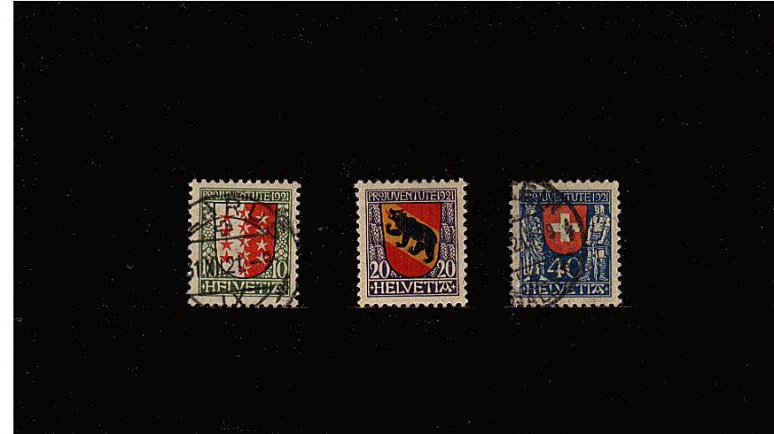 ''ProJuventute'' set of three superb fine used. SG Cat 95<br/>Please note that the set does have full perforations.