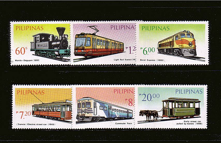 Trains - Rail Transport<br/>
A superb unmounted mint set of six. SG Cat 24