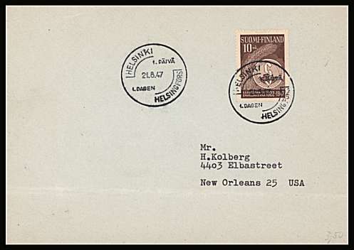 Savings Bank Association single
<br/>on a First Day Cover<br/><br/>


Note: The MICHEL catalogue prices a FDC at x6 times the used set price
