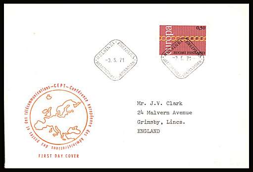 EUROPA single
<br/>on an illustrated First Day Cover with special cancel<br/><br/>


Note: The MICHEL catalogue prices a FDC at x4 times the used set price