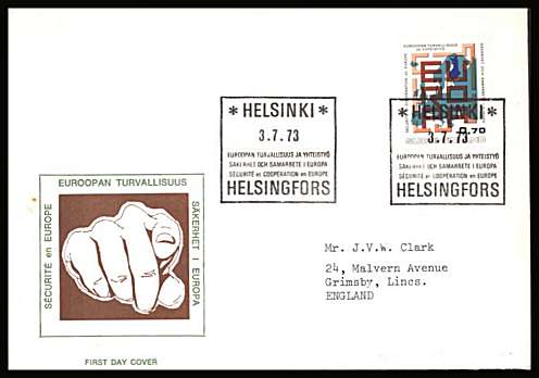 European Security and Co-operation Conference single
<br/>on an illustrated First Day Cover with special cancel<br/><br/>


Note: The MICHEL catalogue prices a FDC at x6 times the used set price