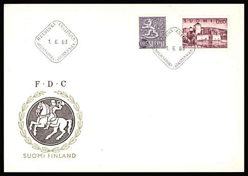 5p Violet-Blue and 60p Plum definitive singles
<br/>on an unaddressed  illustrated First Day Cover with special cancel<br/><br/>


Note: The MICHEL catalogue prices a FDC at x2 times the used set price