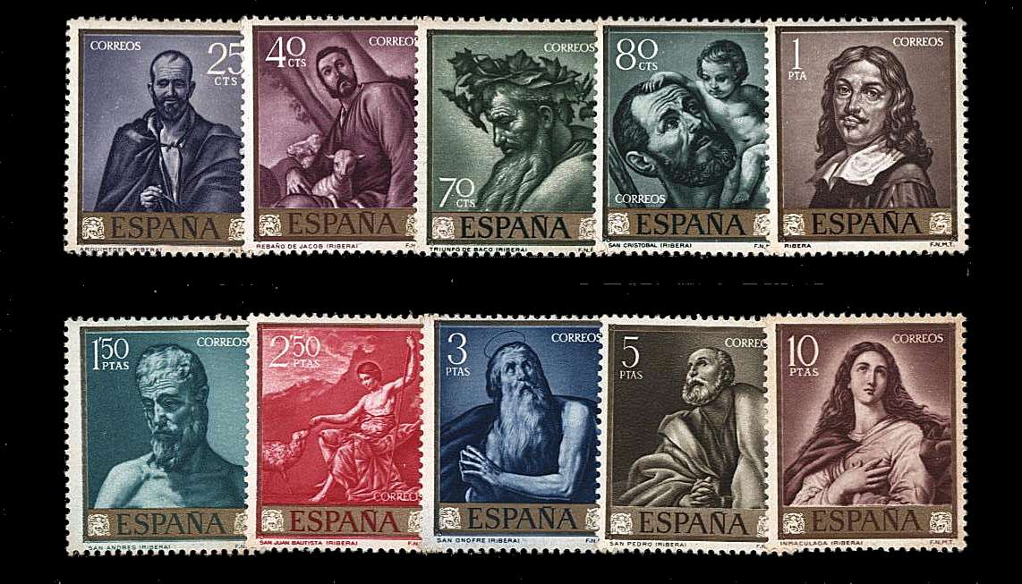Stamp Day and Ribera Paintings<br/>A superb unmounted mint set of ten