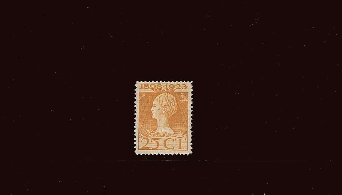 25c Yellow - Perforation 12x11½<br/>
A fine lightly mounted mint single.<br/>SG Cat £50