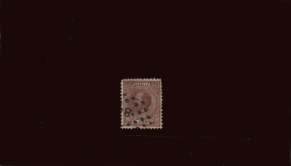7c Chocolate<br/>
A good used single with full perforations<br/>
SG Cat 28