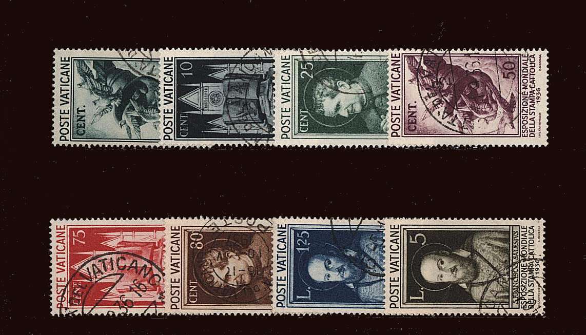 Catholic Press Exhibition Rome<br/>
A superb fine used set of eight<br/>
SG Cat £130