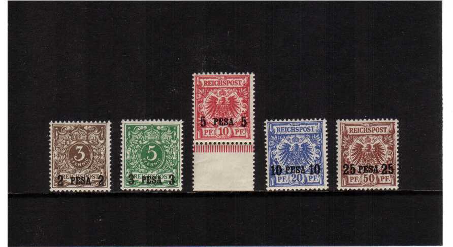 A fine very lightly mounted mint complete set of five