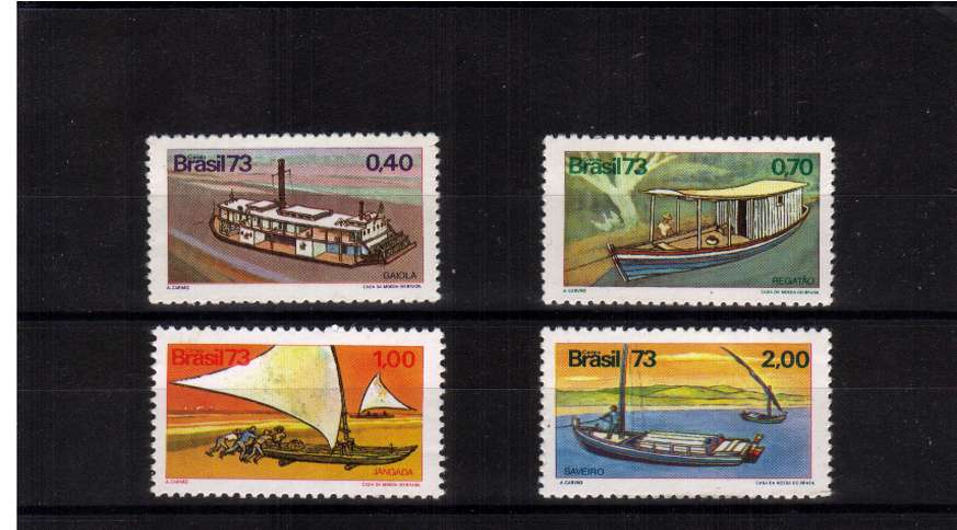 Brazilian Boats set of four superb unmounted mint . SG Cat 21.00
