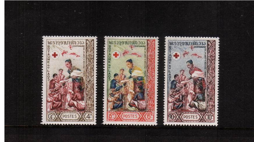 Centenary of Red Cross<br/>
A superb unmounted mint set of three.