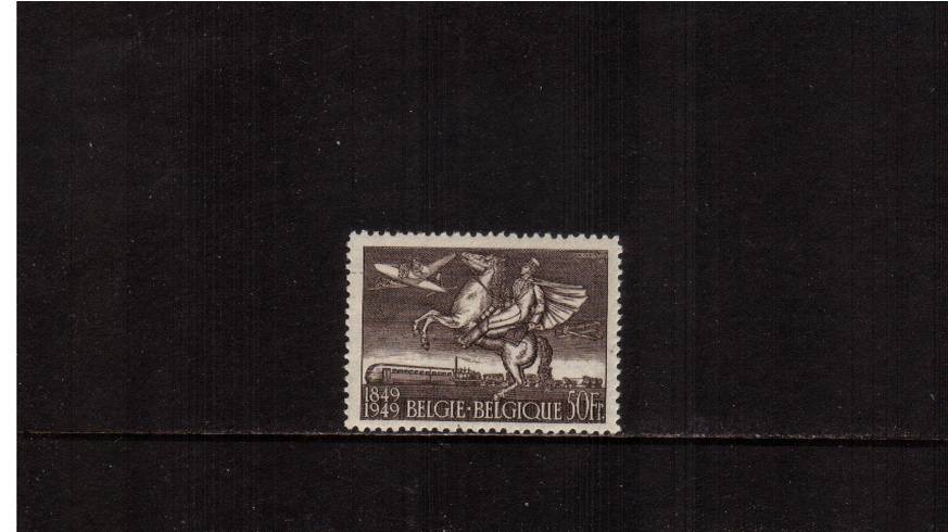 Belgium Stamp Centenary<br/>
50f Agate AIR single<br/>
A superb unmounted mint single. SG Cat 70