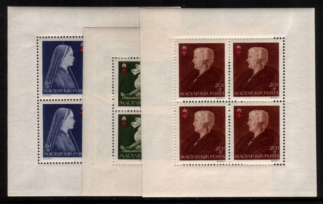 Red Cross Fund<br/>
A superb unmounted mint PERFORATED set of three sheetlets of four. Scarce!