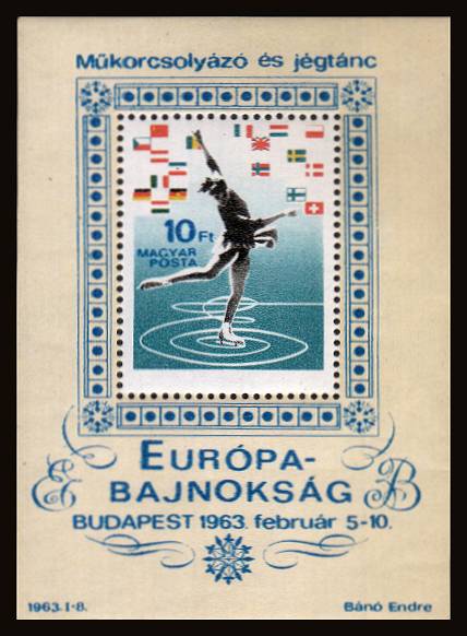 European Figure Skating and Ice Dancing Championshir<br/>
A superb unmounted mint minisheet.<br/>SG Cat 17.00