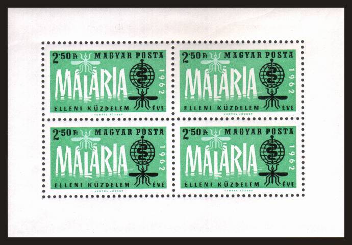 Malaria Eradication<br/>
A superb unmounted mint minisheet.<br/>
SG Cat 17.00