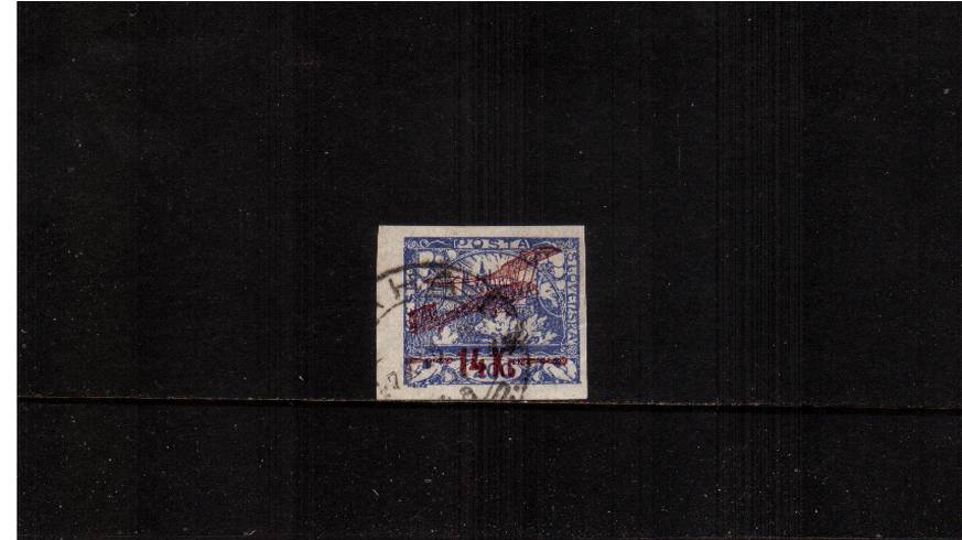 14K on 200H Imperforate AIR single superb fine used.<br/>SG Cat �
