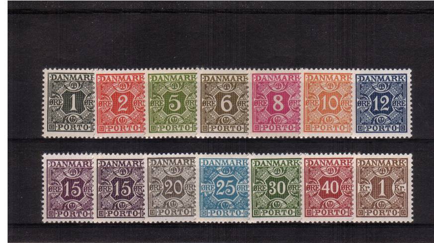 The Postage Due set of thirteen plus the SG listed shade of the 15or<br/>thus fourteen in total all superb unmounted mint.