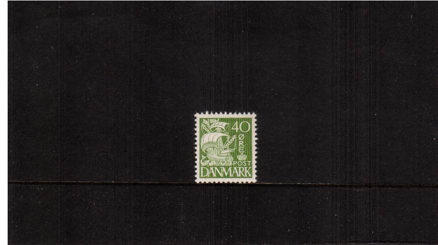 40or Yellow-Green - Die II - ''Caravel'' definitive single<br/>
A superb unmounted mint single
