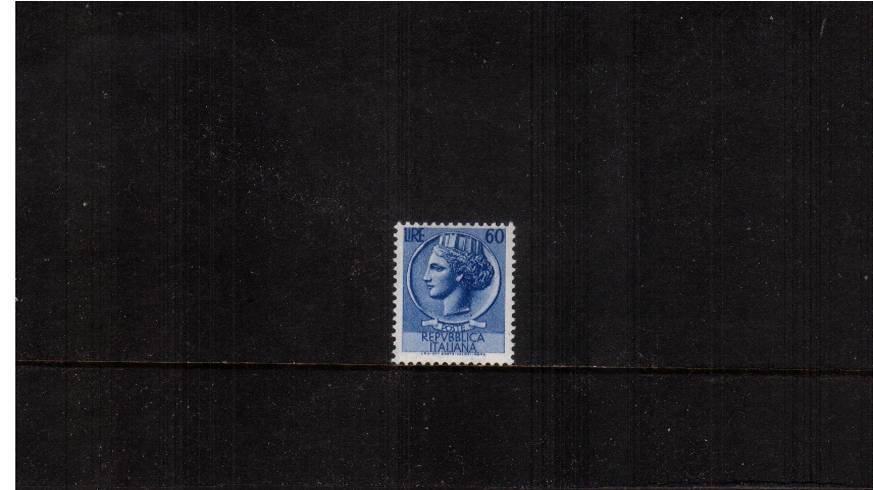 60L Blue Coin of Syracus superb unmounted mint single. SG Cat 38 


<br/><b>QXQ</b>