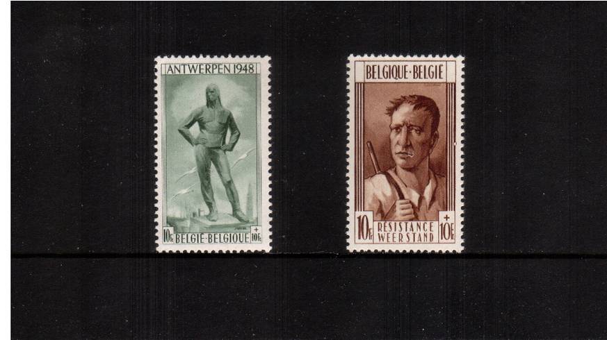 Antwerp and Liege Monuments Fund.<br/>A superb unmounted mint set of two. SG Cat 99
<br/><b>QAQ</b>