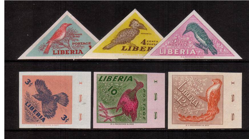 Birds set of six superb unmounted mint.<br/>Unlisted but footnoted in SG
<br/><b>QAQ</b>