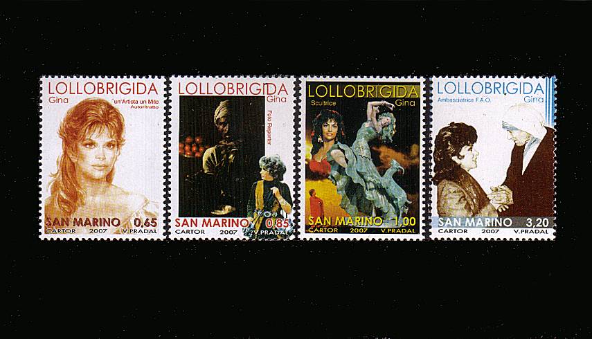 Gina Lollobrigida set of four superb unmounted mint.
<br/>SG Cat £22.00