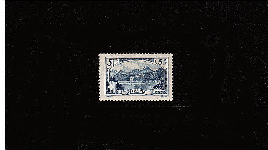 5F Deep Blue - Lighter shade<br/>With the engravers name of ''J. SPRENGER'' at right.<br/>A good mounted mint stamp. SG Cat �0