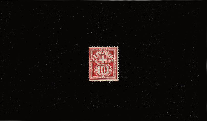 10c Carmine<br/>
A very lightly mounted mint stamp but with a gum crease. SG Cat �0