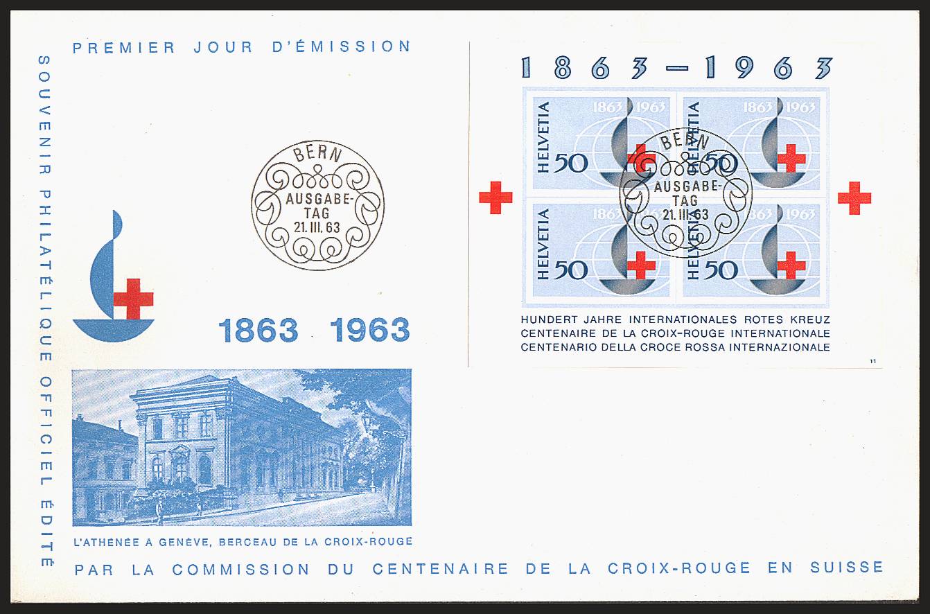 International Red Cross minisheet<br/>
on colour illustrated First Day Cover
