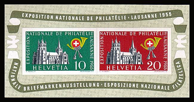 National Philatelic Exhibition - Lausanne<br/>
The minisheet from the exhibition superb unmounted mint. SG Cat 150