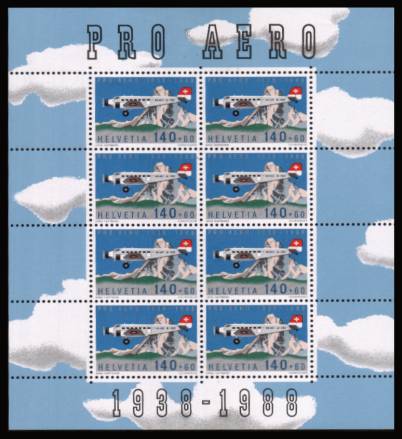 50th Anniversary of Pro Aero Foundation<br/>
The special sheetlet of eight superb unmounted mint.
SG Cat just for 8 singles 40
