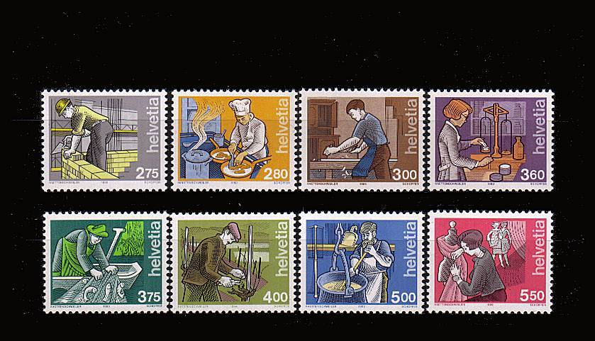 The ''Occupations'' set of eight superb umounted mint.<br/>SG Cat 70