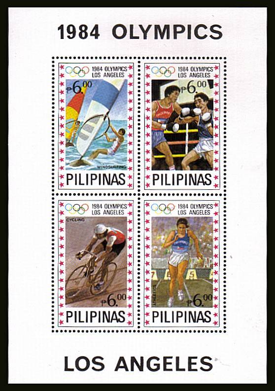 Olympic Games - Los Angeles<br/>
A superb unmounted mint minisheet. SG Cat �
