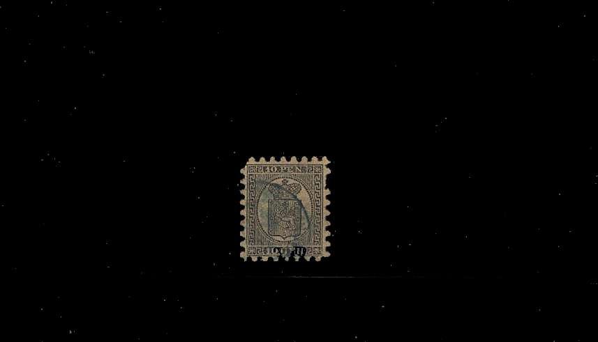 10p Black on Buff - Wove Paper<br/>
A good fine used stamp with short perforations.<br/>SG Cat �0
<br/><b>QBQ</b>
