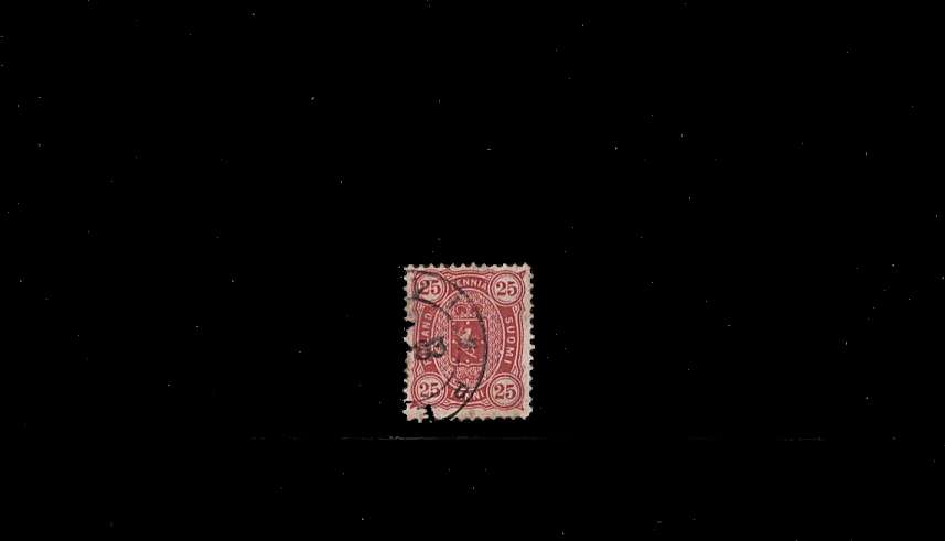 25p Aniline-Rose - Perforation 12½<br/>
A superb fine used single cancelled with a double ring CDS dated 83<br/>
SG Cat 80
<br/><b>QBQ</b>