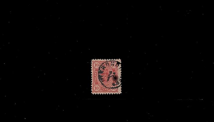 10p Rose - Perforation 12<br/>
A good used stamp cancelled with a small CDS<br/>
SG Cat 5.75
<br/><b>QBQ</b>