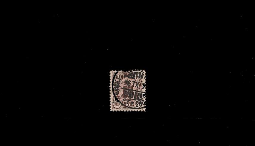 10m Brown and Rose - New Design - Perforation 12<br/>
A superb fine used stamp with full perforations.<br/>
SG Cat 140
<br/><b>QBQ</b>