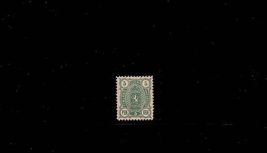 5p Yellow-Green - New Design - Perforation 12<br/>
A superb lightly mounted mint stamp.<br/>
SG Cat 50
<br/><b>QBQ</b>