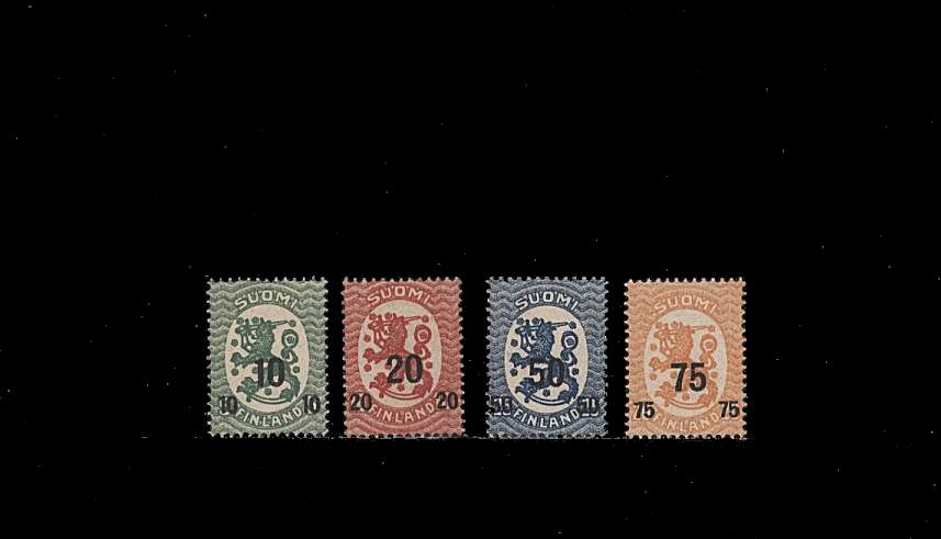 The surcharged set of four lightly mounted mint.
<br/><b>QBQ</b>