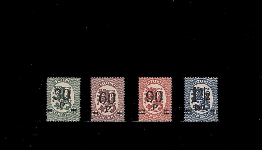 The surcharged set of four lightly mounted mint.
<br/><b>QBQ</b>