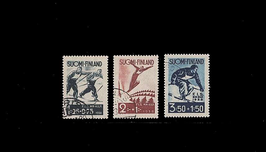 International Skiing Contest, Lahti<br/>A superb fine used set of three.<br/>SG Cat £39<br/><b>QBQ</b>