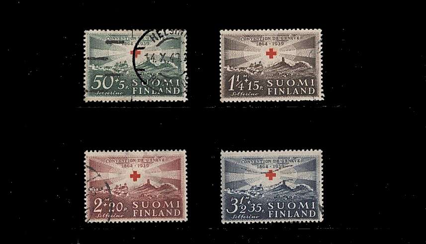 Red Cross Fund set of four superb fine used.<br/><b>QBQ</b>