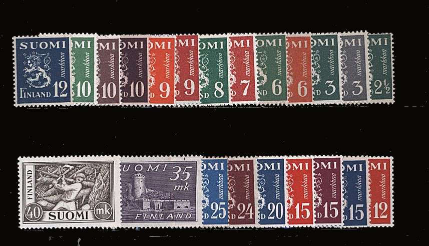 The ''Lion'' set of twenty-two lightly mounted mint with several minor values having no gum.<br/>
SG Cat £90